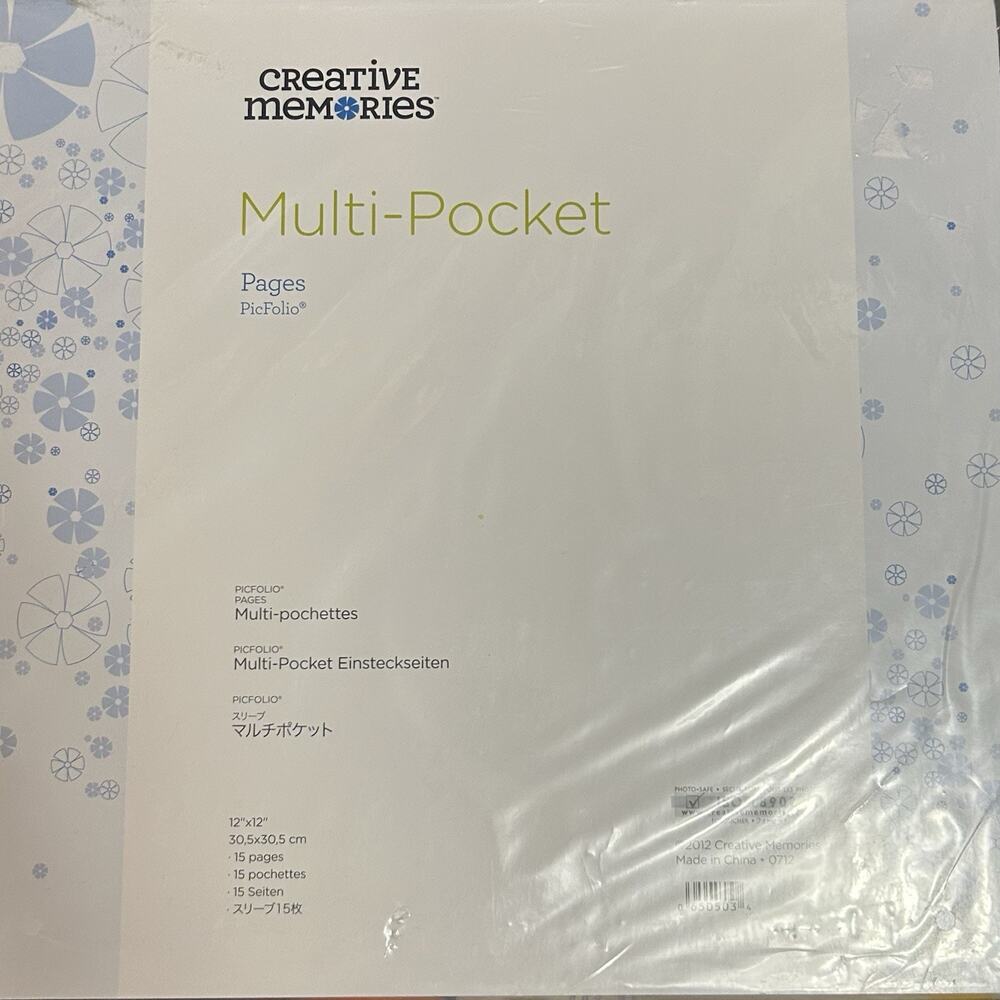New Sealed Creative Memories 2012 Multi Pocket Pages PicFolio 12 X 12 15 Pages